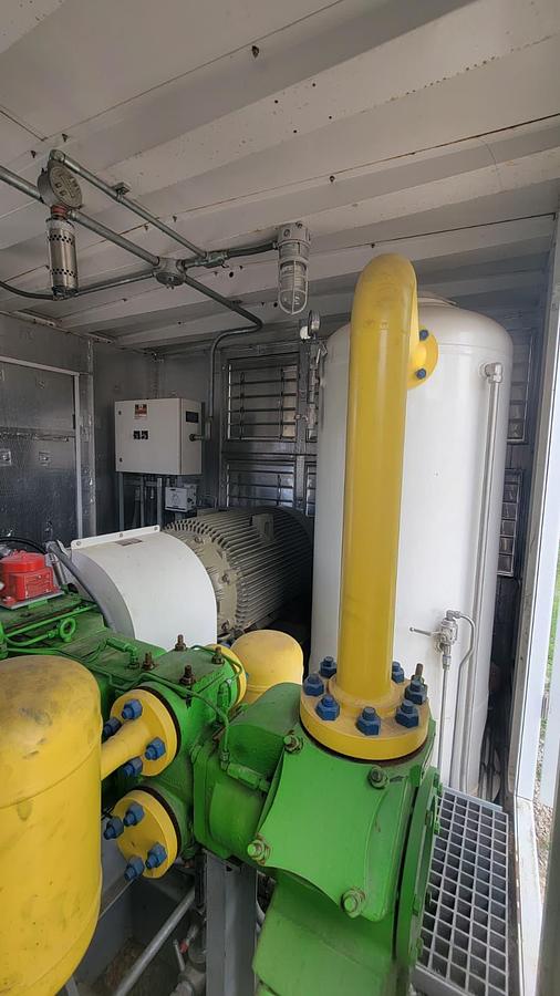 Used Two 4 Stage GE 200 HP CNG Compressors Model H302