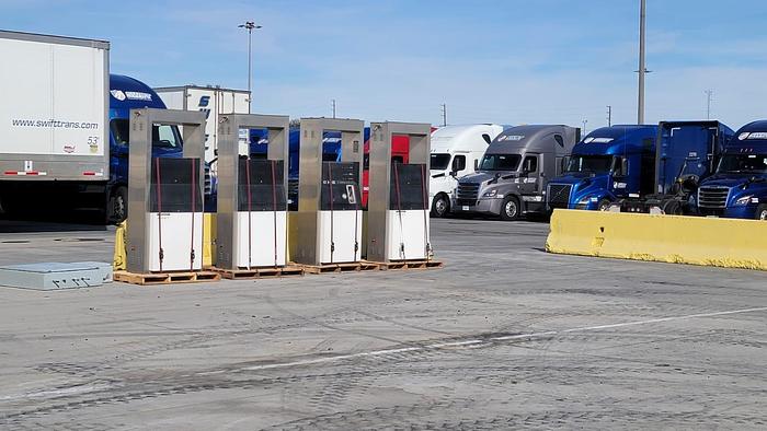 Used Single Hose Krause CNG Dispensers with SEMI-Truck Hose. Very lightly used built in 2014