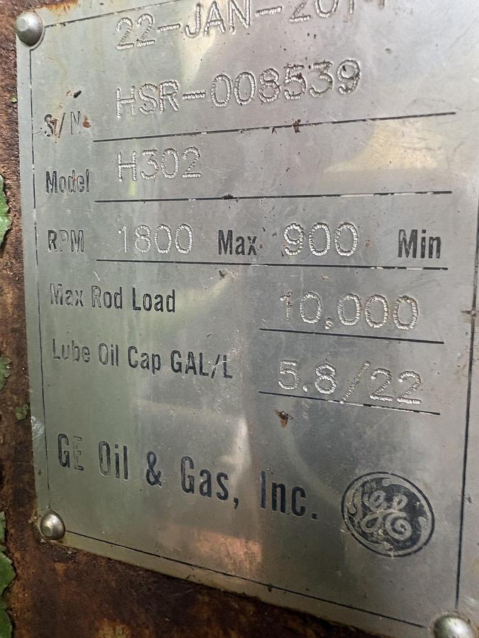 Used Two 4 Stage GE 200 HP CNG Compressors Model H302