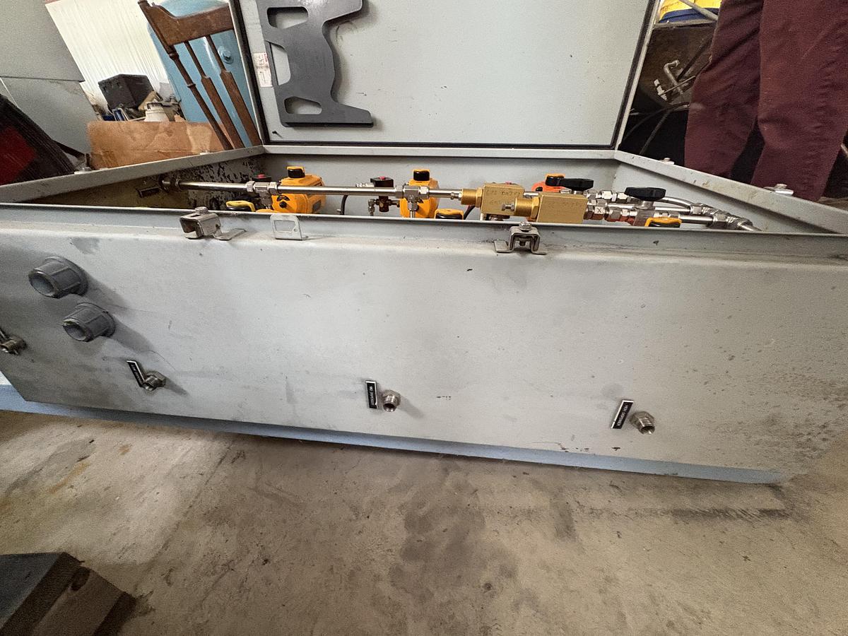 Used Trillium CNG Fast-Fill Priority Panel System — 6 Valve Main Priority Panel with Bettis Yellow Actuators + 4 Valve Storage Management Controller with Allen-Bradley POINT I/O 1734-AENTR