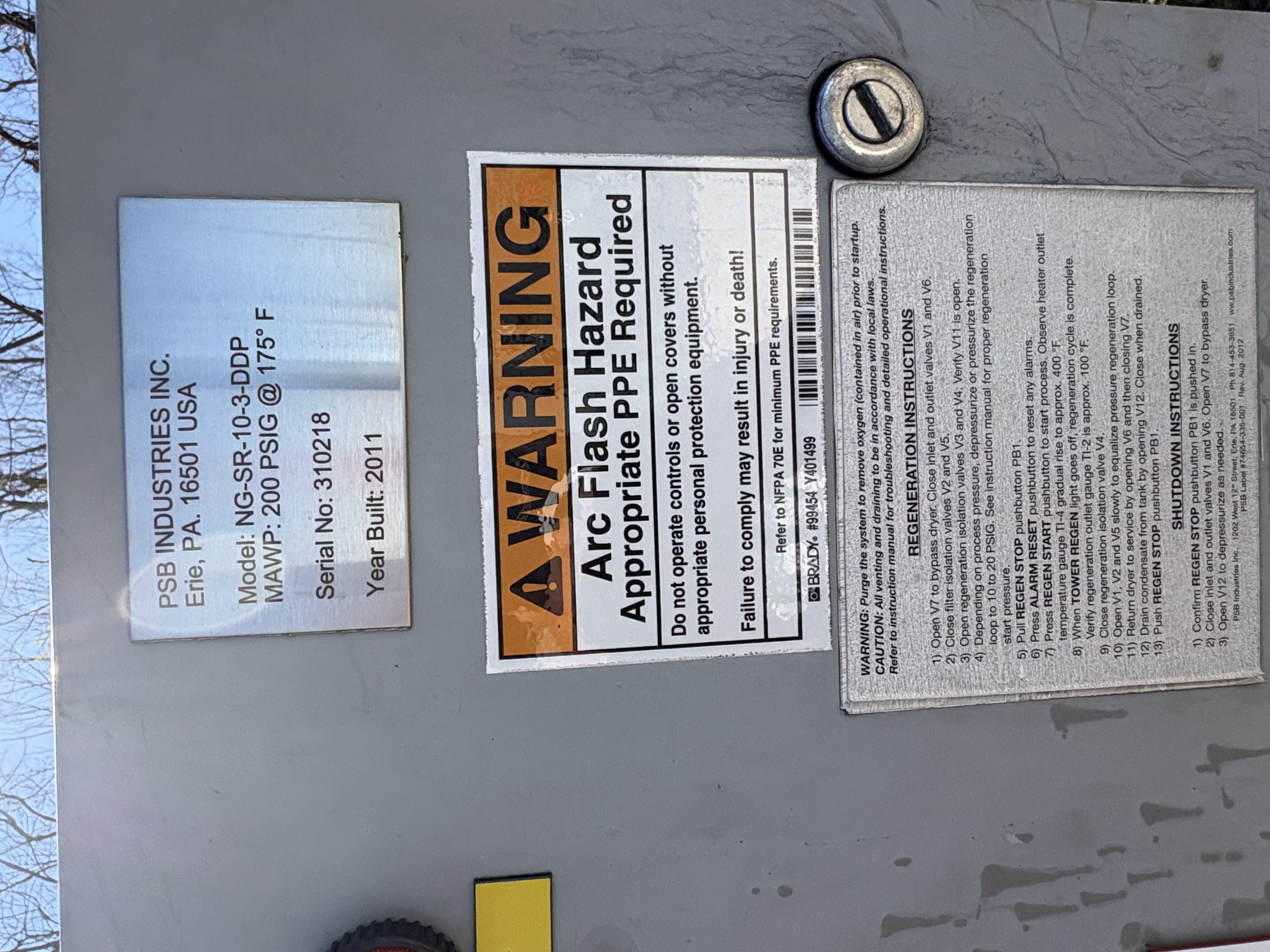 Used PSB Dryer NG-SR-10-3-DDP