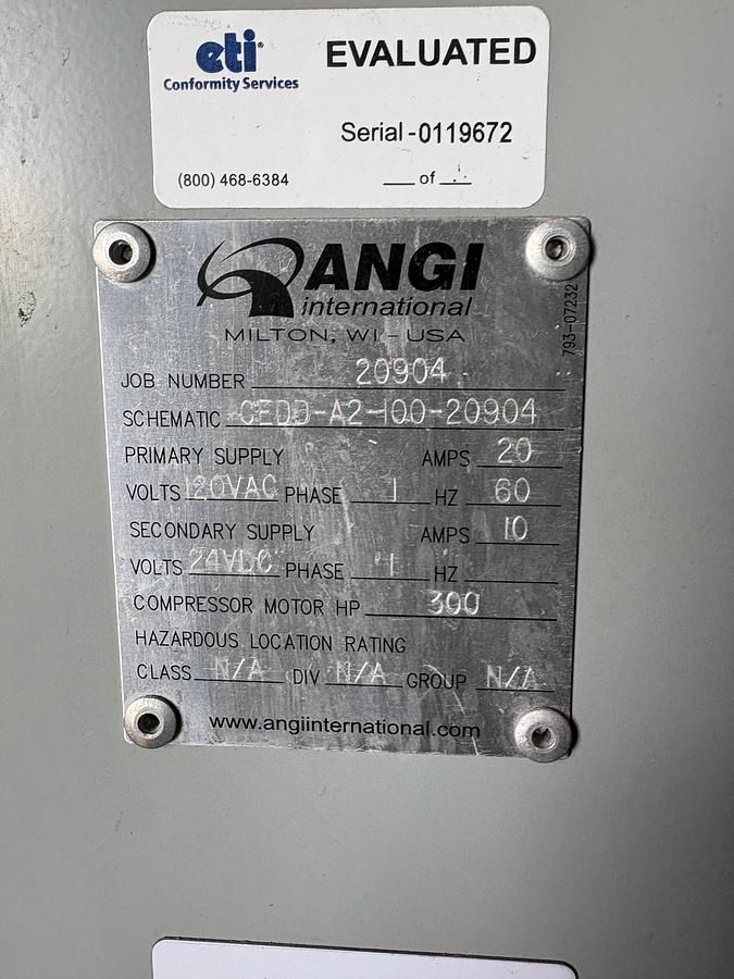 Used Compressor 4-stage 300 HP ANGI 20904