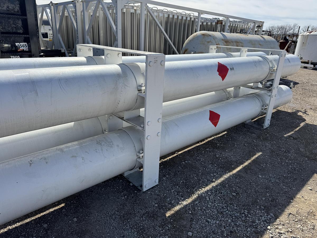 Used CP Industries Quad (4) Pack of 23 foot CNG 5500 PSI Storage