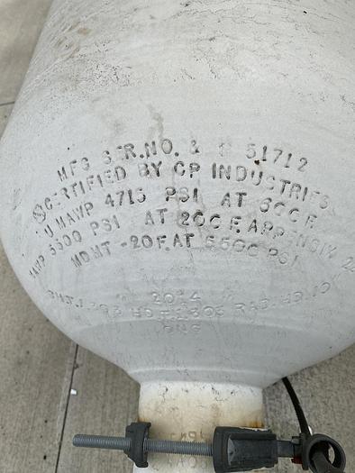 Used Quad-Pack (4 cylinders) 23 Foot CP Industries 5500 PSI Manufactured in 2014...ARRIVED