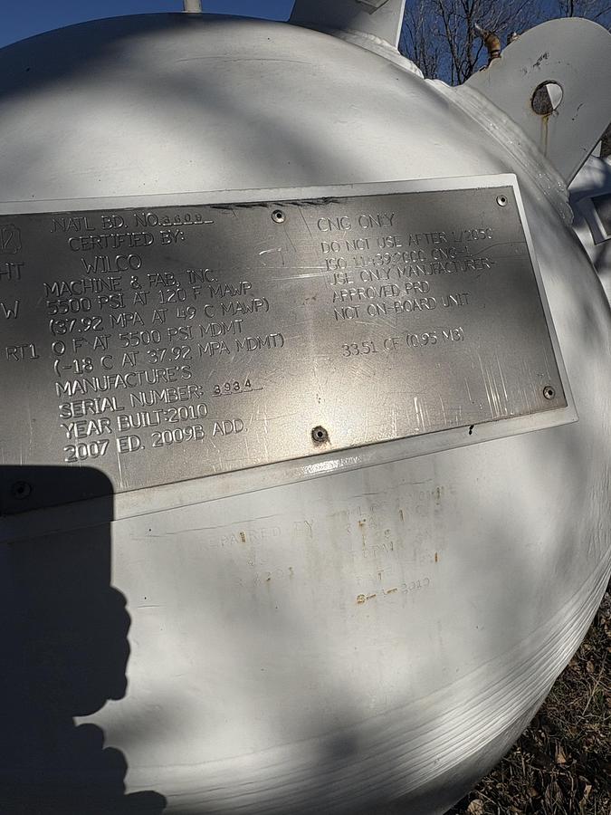 Used 5500 PSI CNG Storage Spheres 12 available