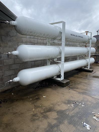 Used 23 Foot FIBA Certified 5500 PSI ASME CNG Tri-pack storage vessel