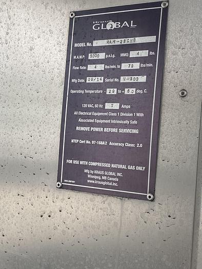 Used Complete CNG Station 4 Ariel 250 HP compressors, 23 Foot Quad Pack Storage ETC Prestine