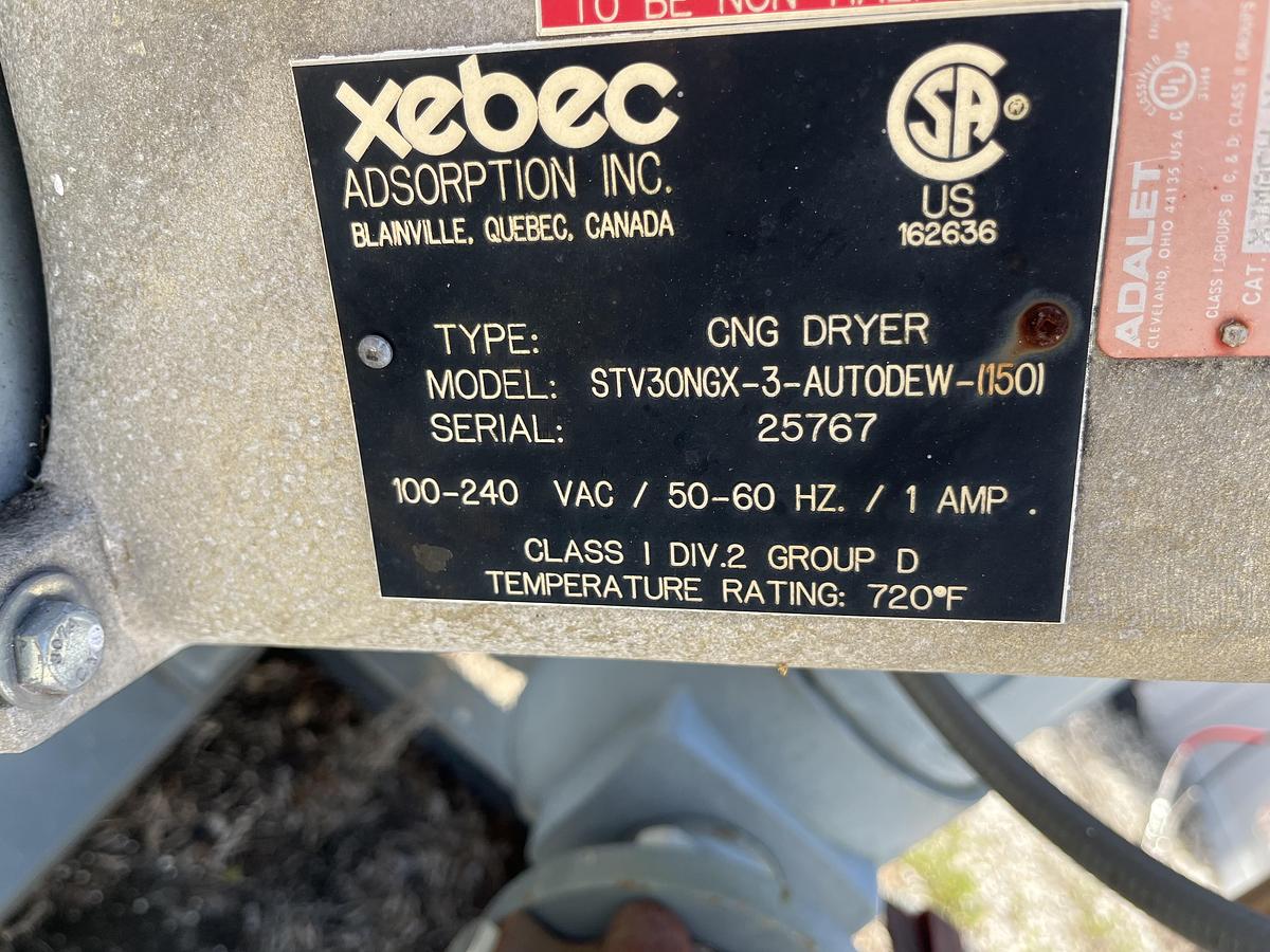 Used Complete CNG Station 185HP Gemini Compressor with 100 hours driven by a Cat 3306 with Great Storage