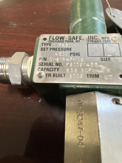Used Flow Safe 4500 psi 1/2" NPT Pressure relief valve