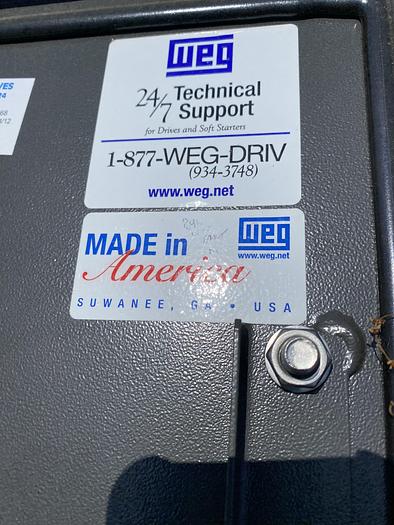 Used WEG 460 VOLT 50 AMP Soft Start UNIT.  Removed from a government application  Model GHP050PC4001