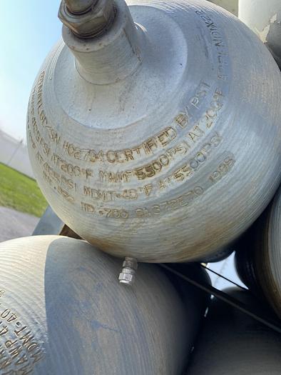 Used Cascade of 18 CNG Storage Vessels ASME 5500 PSI with priority panel