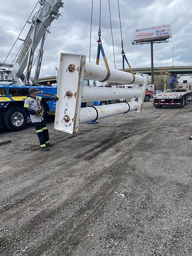 Used Large CNG Storage Vessels 9 total Tubes 4000 PSI 23 foot, 3 sets of 3 storage vessels