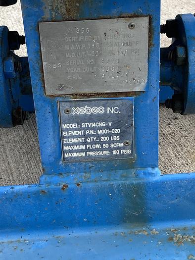 Used Single Tower Dual Cartridge CNG Dryer Ultra Filter MAWP 150 psi in stock!