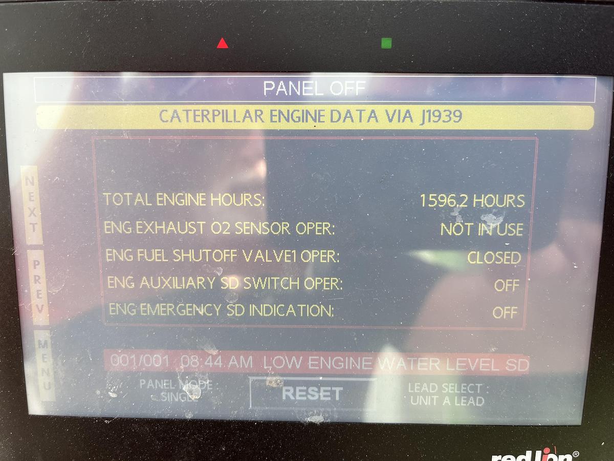 Used Complete CNG Station 185HP Gemini Compressor with 100 hours driven by a Cat 3306 with Great Storage