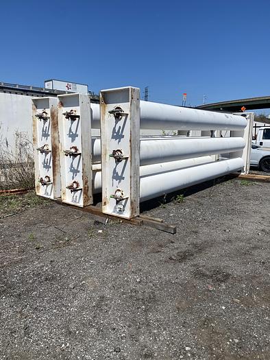 Used Large CNG Storage Vessels 9 total Tubes 4000 PSI 23 foot, 3 sets of 3 storage vessels