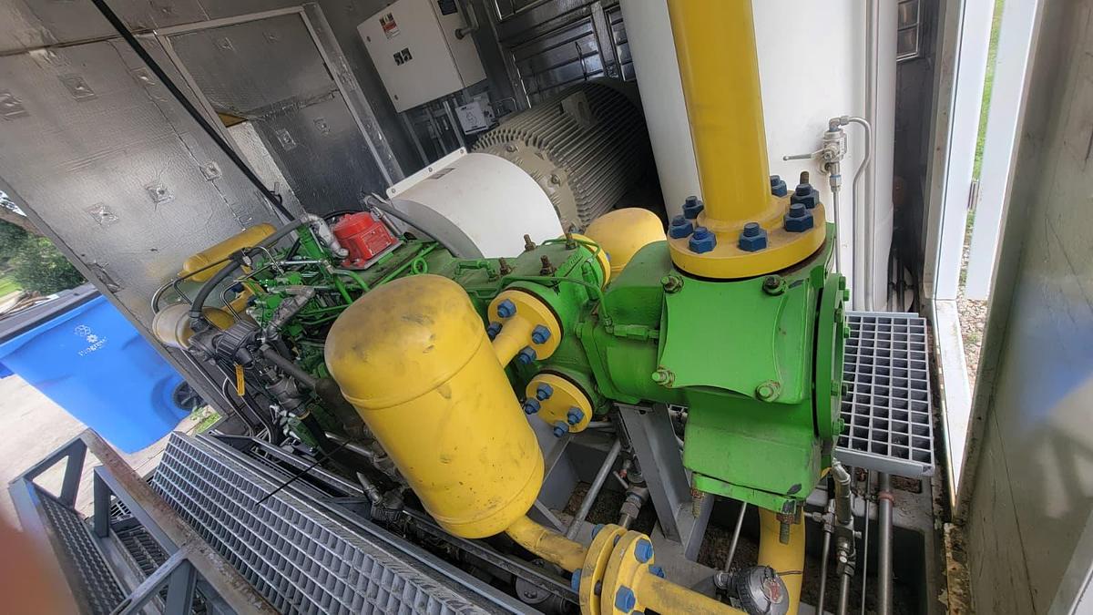 Used Two 4 Stage GE 200 HP CNG Compressors Model H302
