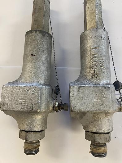 Used Anderson Greenwood Gas 1600 psi pressure reliefs