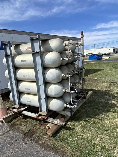 Used Cascade of 18 CNG Storage Vessels ASME 5500 PSI with priority panel