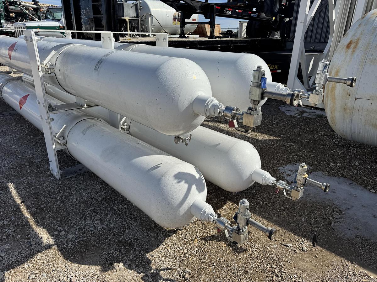 Used CP Industries Quad (4) Pack of 23 foot CNG 5500 PSI Storage