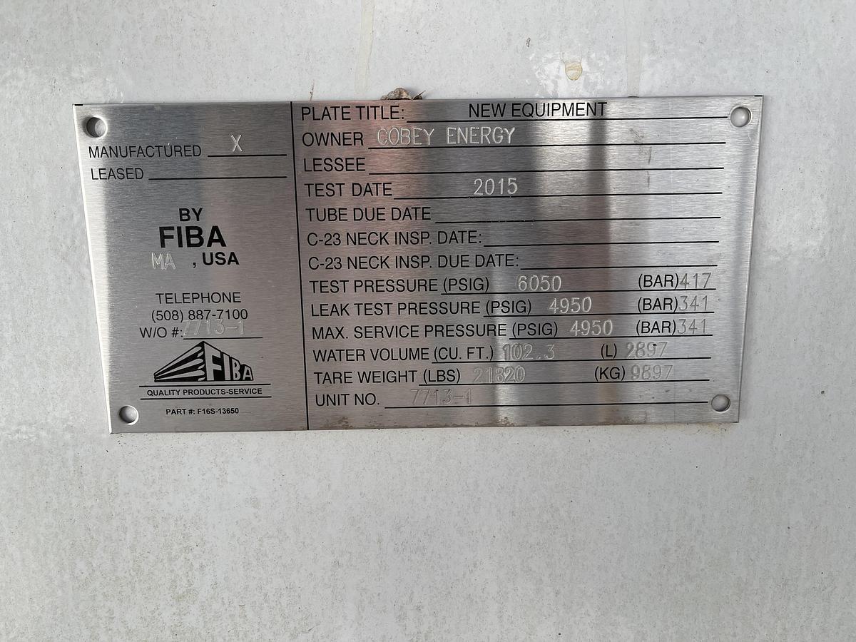 Used Complete CNG Station 185HP Gemini Compressor with 100 hours driven by a Cat 3306 with Great Storage