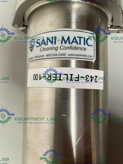 Used SANI-MATIC Stainless Steel Angle-Line End Inlet Standard Flow Long 36” Wedgewire