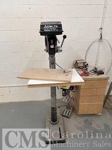 Used Small Millwork Shop Drill Press, Blum Press, Sander, Boring Machines, Pallet Racking
