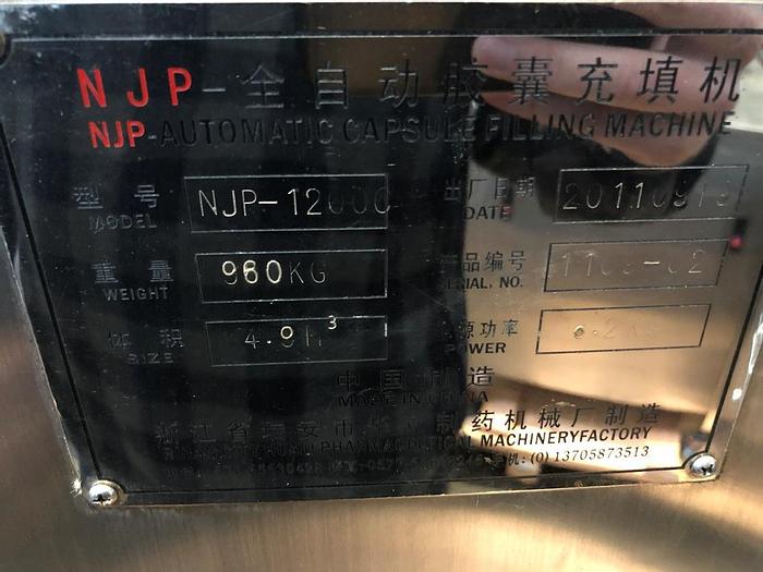 Used Filler, Capsule, Auto, NJP, S/st, Size 00 #C742583