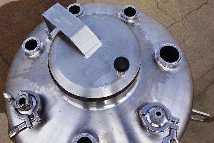 Used Tank, 39 Gallon, 316 Stainless Steel, 20" x 28", 50 PSI, Full Vacuum, DT/DB, #S742799