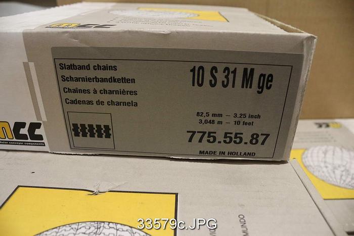 Unused Modular Conveyor Com 10 S 31 M GE Components Slatband Chains #33579