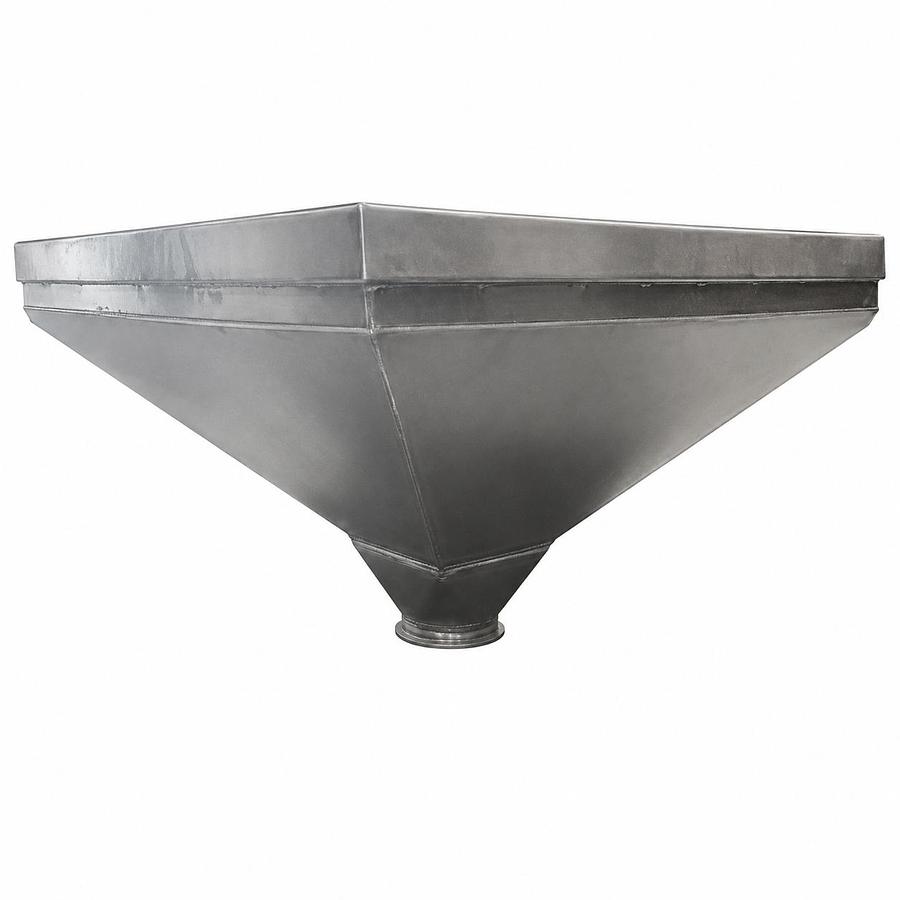 Used Two (2) 23 Feet Long By 8.5" In Diameter Screw Conveyors With Hopper And Base (Inclined)