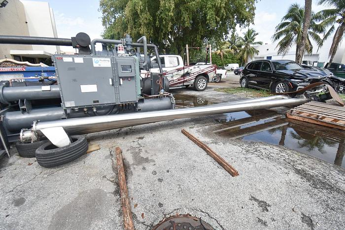 Used Two (2) 23 Feet Long By 8.5" In Diameter Screw Conveyors With Hopper And Base (Inclined)