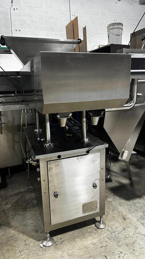Used Automatic Counting and Dispensing Capsules and Tables Machine, Unscrambler, Adjustable Capping Machine, Induction Sealer, Bottomless Conveyor, Labeling Machine, Neck Bander/Full Sleeve Applicator w/ Heat Tunnel, Accumulation Rotary Table-READY FOR SHIPMENT