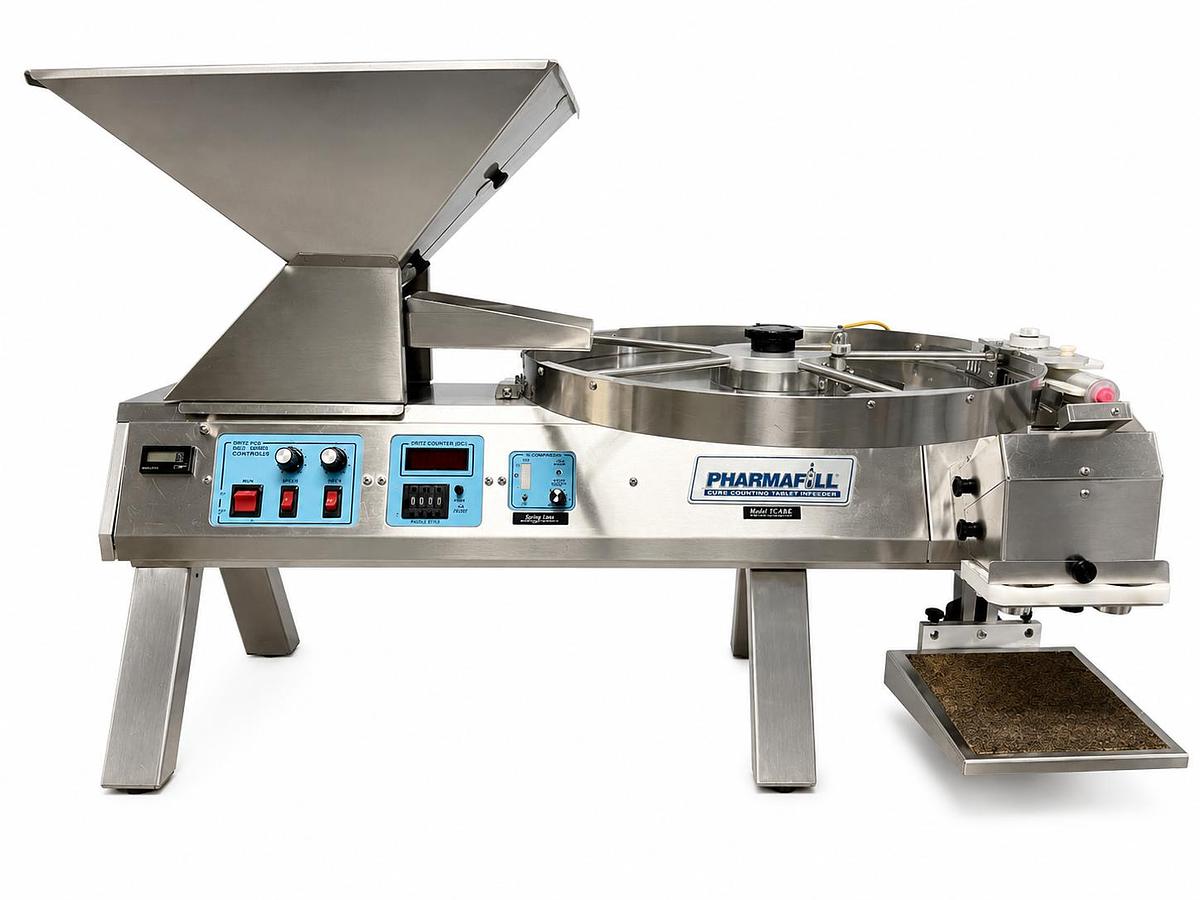 Used PHARMAFILL TABLETOP CAPSULES TABLETS COUNTER FILLING MACHINE