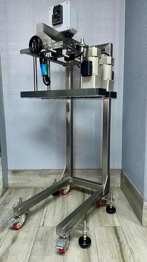 Hugger Belt Transfer Conveyor for Bottom Coding and Other Applications/ 24 inches long/Model DE 80