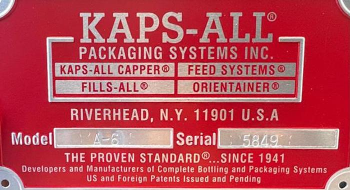 Used CAPPER A6 -BRAND KAPS ALL - Six (6) Spindles - Ready for shipment