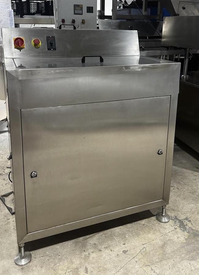 Used Automatic Counting and Dispensing Machine for Capsules, Tablets and Pills includes Unscrambler, Adjustable Capping Machine, Induction Sealer, Bottomless Conveyor, Labeling Machine, Neck Bander/Full Sleeve Applicator w/ Heat Tunnel, Accumulation Rotary Table-READY FOR SHIPMENT