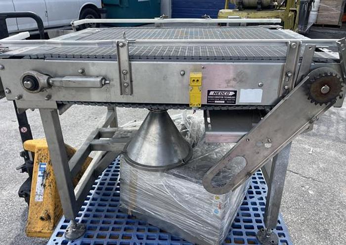 Used SQUARE ACCUMULATION TABLE CONVEYOR  48" X 36"-BRAND NEDCO