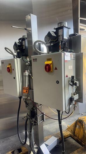 Used NECK BANDER AND SLEEVE APPLICATOR WITH HEAT TUNNEL MODEL EZ-130 BRAND: AXON IN EXCELLENT CONDITION AND READY FOR SHIPMENT