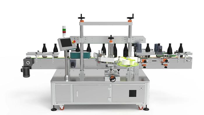 Automatic Horizontal Labeling Machine for unstable cylindrical objects such as oral liquid bottles, ampoules, reagent tube, pencil, solid glue bottles, pens, lipstick, etc.