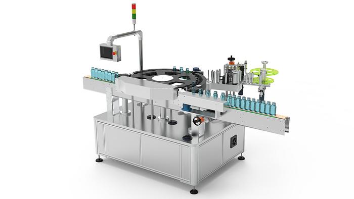 Automatic High Performance-Speed Rotary Labeling System for Round Bottles