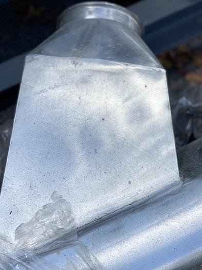 Used Two (2) 23 Feet Long By 8.5" In Diameter Screw Conveyors With Hopper And Base (Inclined)