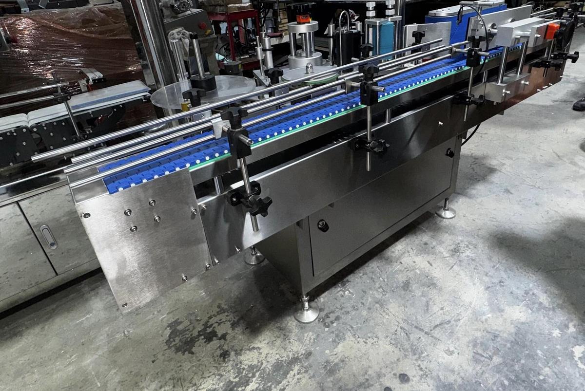 Used Automatic Counting and Dispensing Capsules and Tables Machine, Unscrambler, Adjustable Capping Machine, Induction Sealer, Bottomless Conveyor, Labeling Machine, Neck Bander/Full Sleeve Applicator w/ Heat Tunnel, Accumulation Rotary Table-READY FOR SHIPMENT
