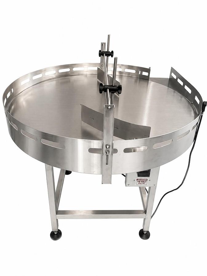 Automatic Counting and Dispensing Machine for Capsules: Automatic Unscrambler, Capper, Induction Sealer, Bottomless Conveyor, Labeling Machine, Neck Bander/Full Sleeve Applicator w/ Heat Tunnel, Accumulation Rotary Table