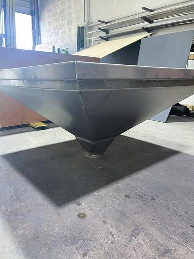 Used Two (2) 23 Feet Long By 8.5" In Diameter Screw Conveyors With Hopper And Base (Inclined)