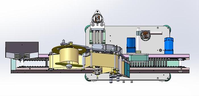 Automatic Horizontal Labeling Machine for unstable cylindrical objects such as oral liquid bottles, ampoules, reagent tube, pencil, solid glue bottles, pens, lipstick, etc.