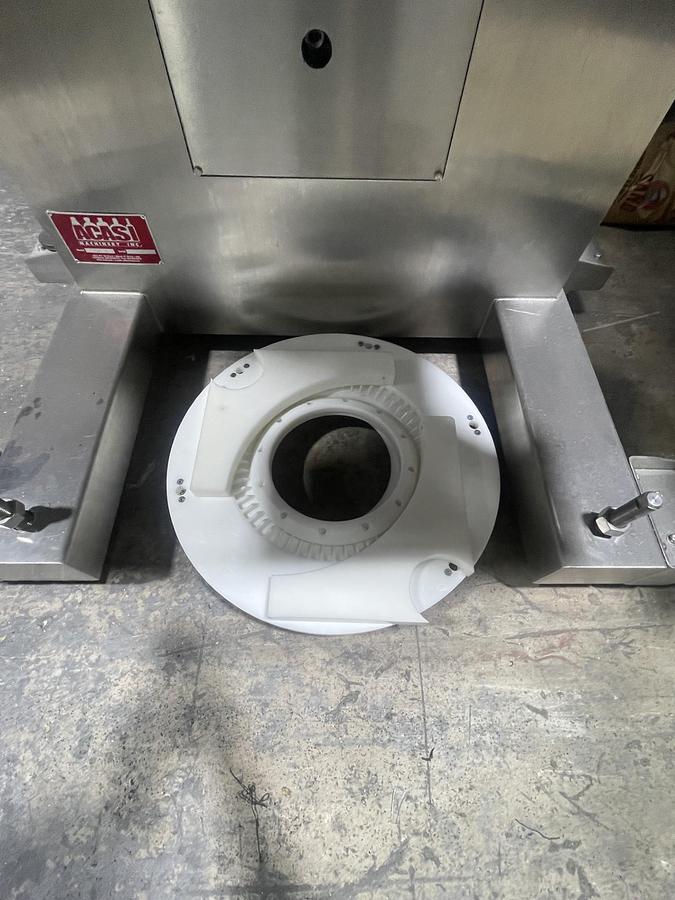 Used AUTOMATIC INLINE BOTTLE CAPPING MACHINE WITH VERTICAL WHEEL CAP SORTER