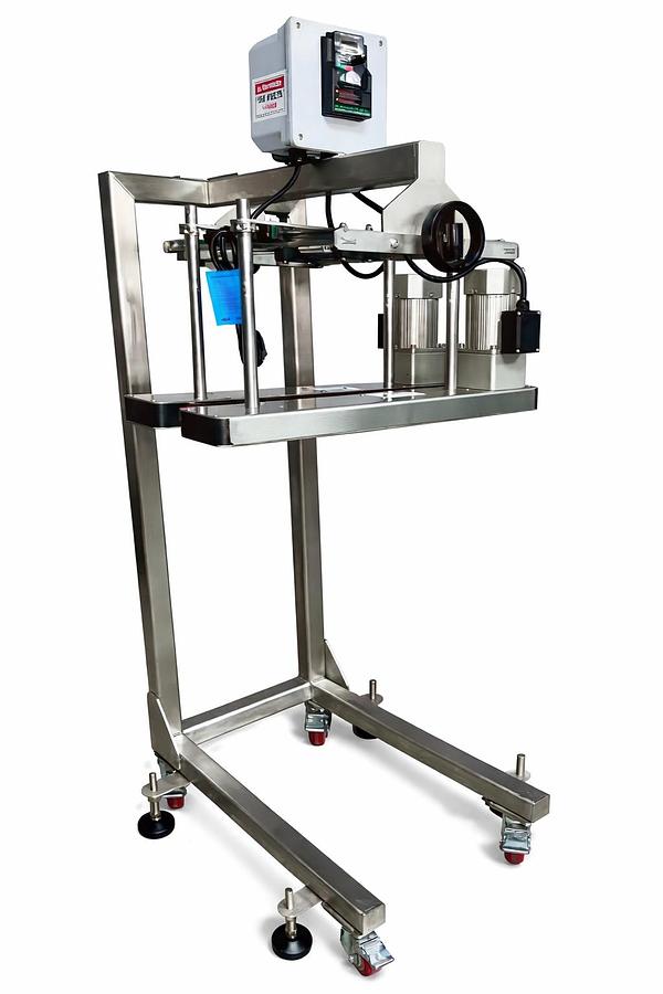 Hugger Belt Transfer Conveyor for Bottom Coding and Other Applications/ 24 inches long/Model DE 80