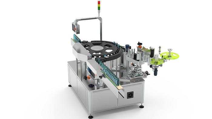Automatic High Performance-Speed Rotary Labeling System for Round Bottles