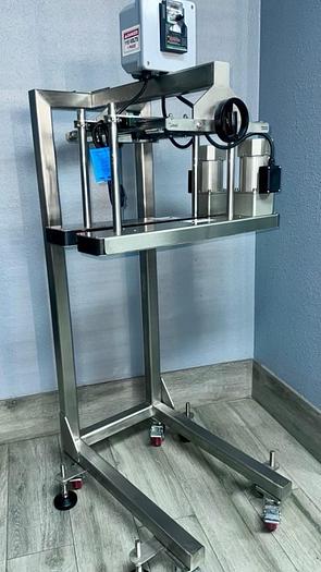 Hugger Belt Transfer Conveyor for Bottom Coding and Other Applications/ 24 inches long/Model DE 80