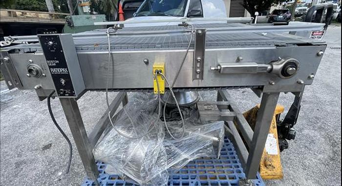 Used SQUARE ACCUMULATION TABLE CONVEYOR  48" X 36"-BRAND NEDCO